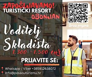 SKLADIŠTAR / VODITELJ OPERATIVNE NABAVE (m/ž) - OTOK OBONJAN, ŠIBENIK