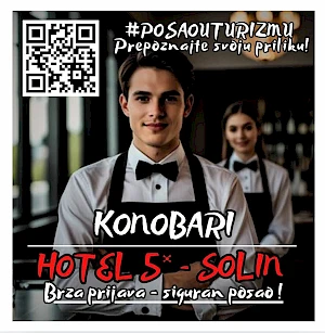 KONOBAR (m/ž) - Hotel 5* - Solin