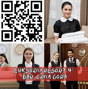 HIGIJENIČARKA (ž) - Luksuzni Resort 4*, Crna Gora, Bar