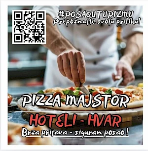PIZZA MAJSTOR (m/ž) - Restoran/Hotel, Hvar