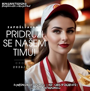 RADNIK U FAST FOOD-u (m/ž) - Street food (plažni objekt) - Primošten