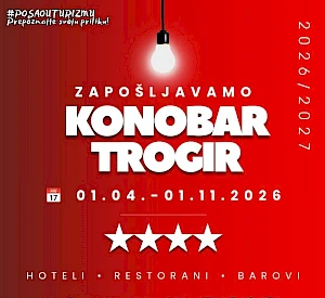 KONOBAR / KONOBARICA À LA CARTE (m/ž) - A LA CARTE RESTORAN – TROGIR, CENTAR