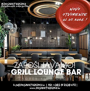 KONOBAR (m/ž) - Grill Lounge Bar, Zagreb