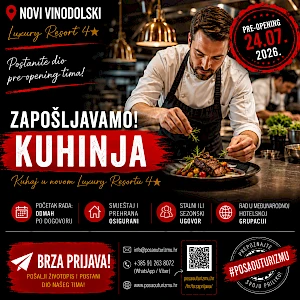 SOUS CHEF (m/ž) - Luxury Resort 4*, Novi Vinodolski