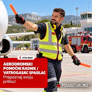 AERODROMSKI POMOĆNI RADNIK – VATROGASAC SPASILAC (m/ž) - Aerodrom Brač, otok Brač